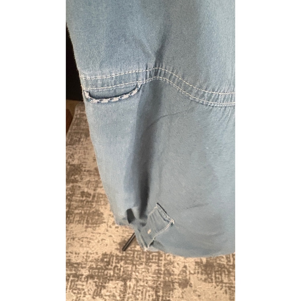 Cabelas Mens 2XL Blue Long Sleeve Fishing Shirt Ventilated Button Up Utility - Picture 7 of 7